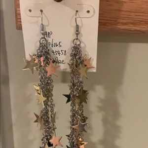Hanging Dangly Star Earrings